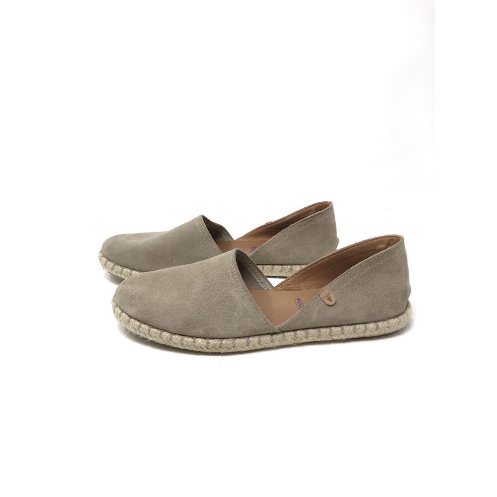 Verbenas Women’s Carmen Tan Suede Leather Espadrilles Flats Shoes Size 40 US 9.5
